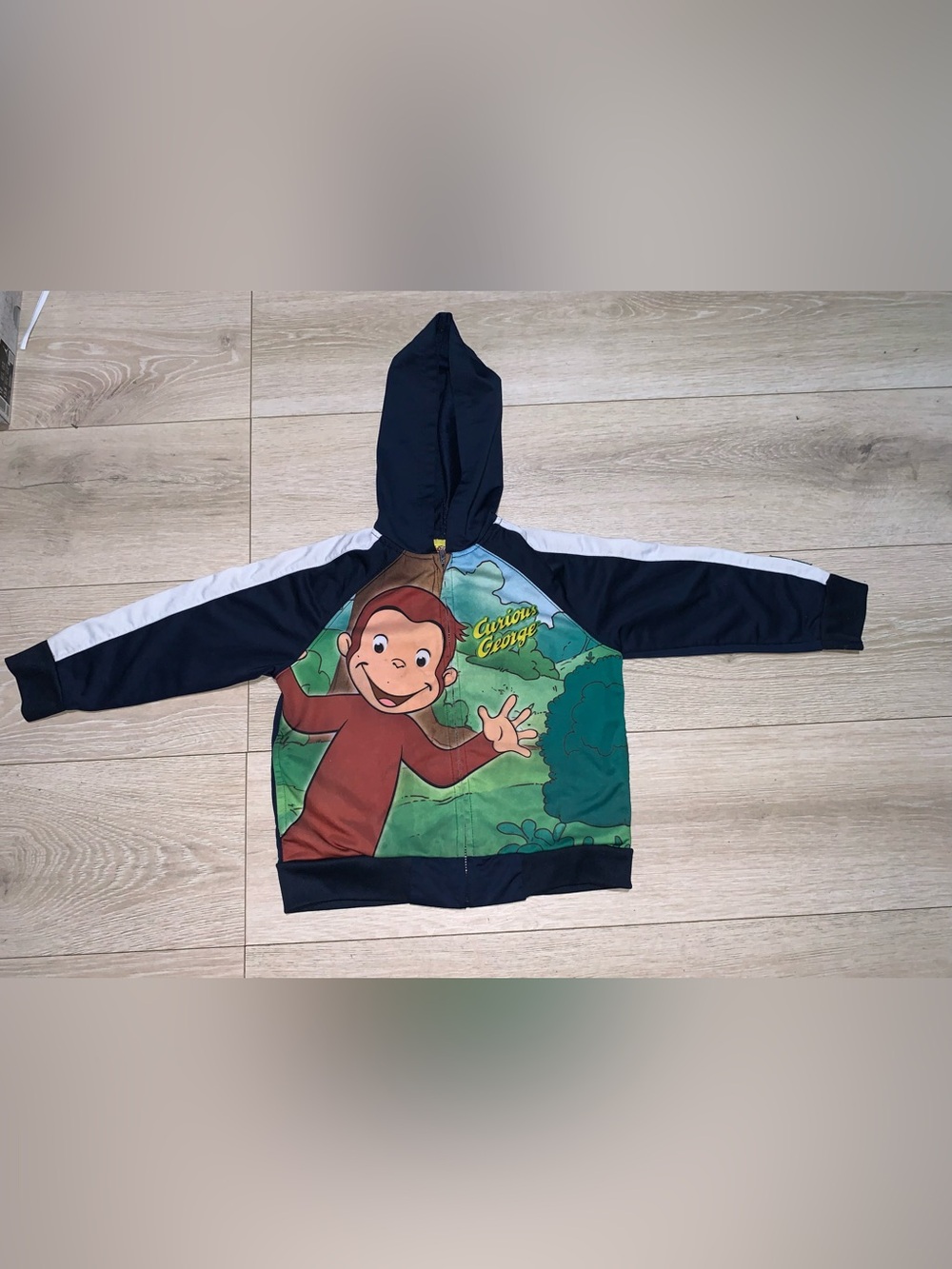 Vintage Curious George Full-Zip Hoodie Size: 4T